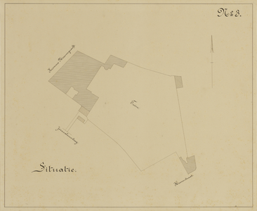 216274 Situatie van de ligging van het huis Beuckenburch (Kromme Nieuwegracht F 381) te Utrecht. N.B. Het adres Kromme ...